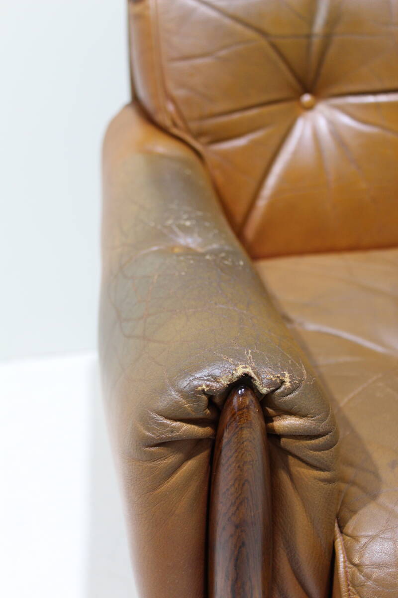 Vintage Ledersessel - 60er, braun | 01432