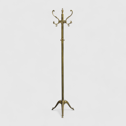 Vintage standing coat rack, wardrobe - brass | 01352