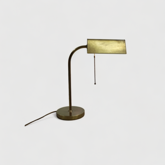Vintage table lamp, notary lamp - brass, 70s | 01049