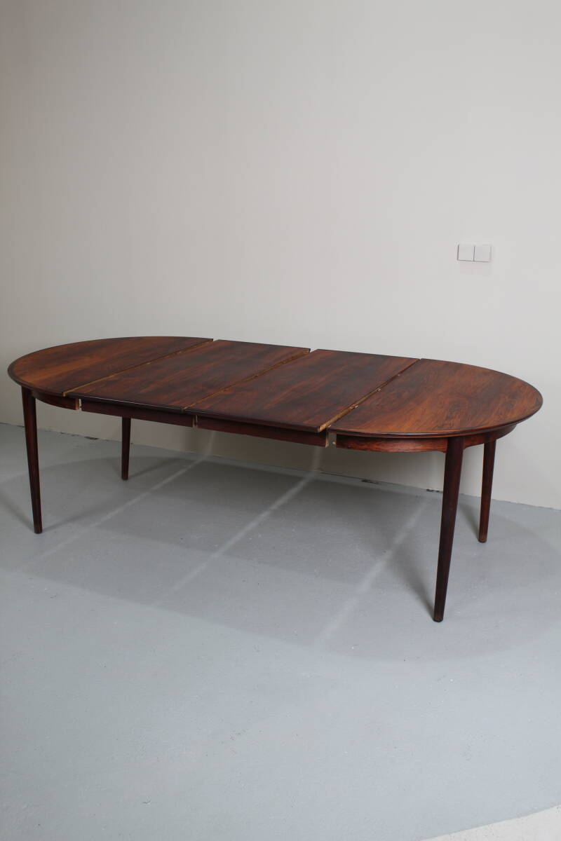 Vintage design uitgeschuifbare ronde eettafel - Arne Vodder voor Sibast | 01277