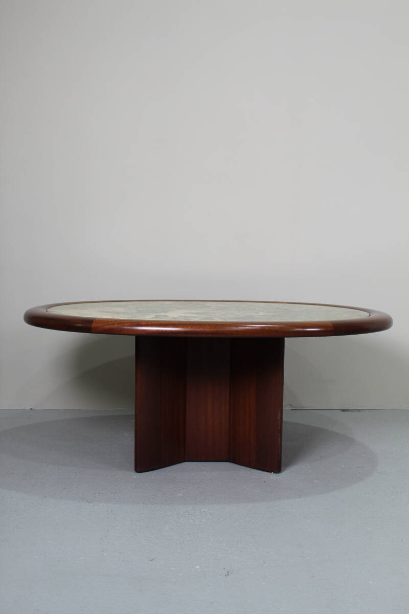 Vintage onyx salontafel - Hohnert design, ovaal, jaren '70 | 01303