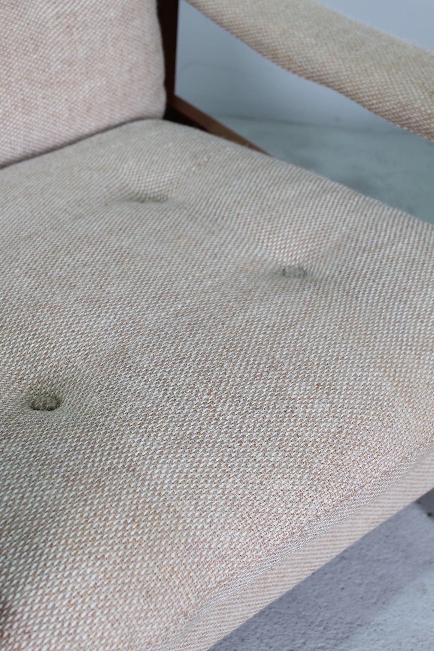 Vintage armchair, lounge chair, beige 1970s