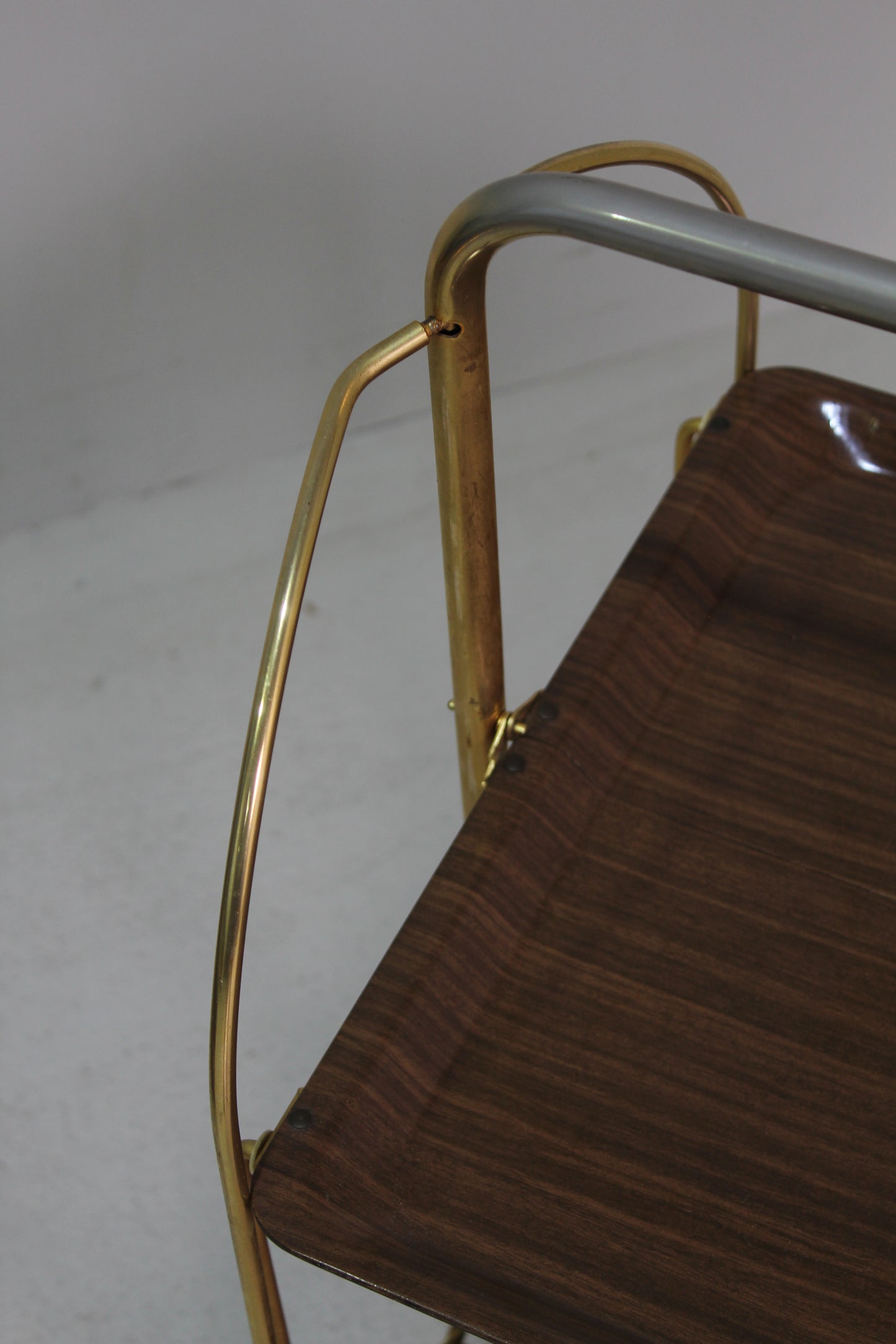 Vintage serveerwagen, barcart - inklapbaar, jaren '70