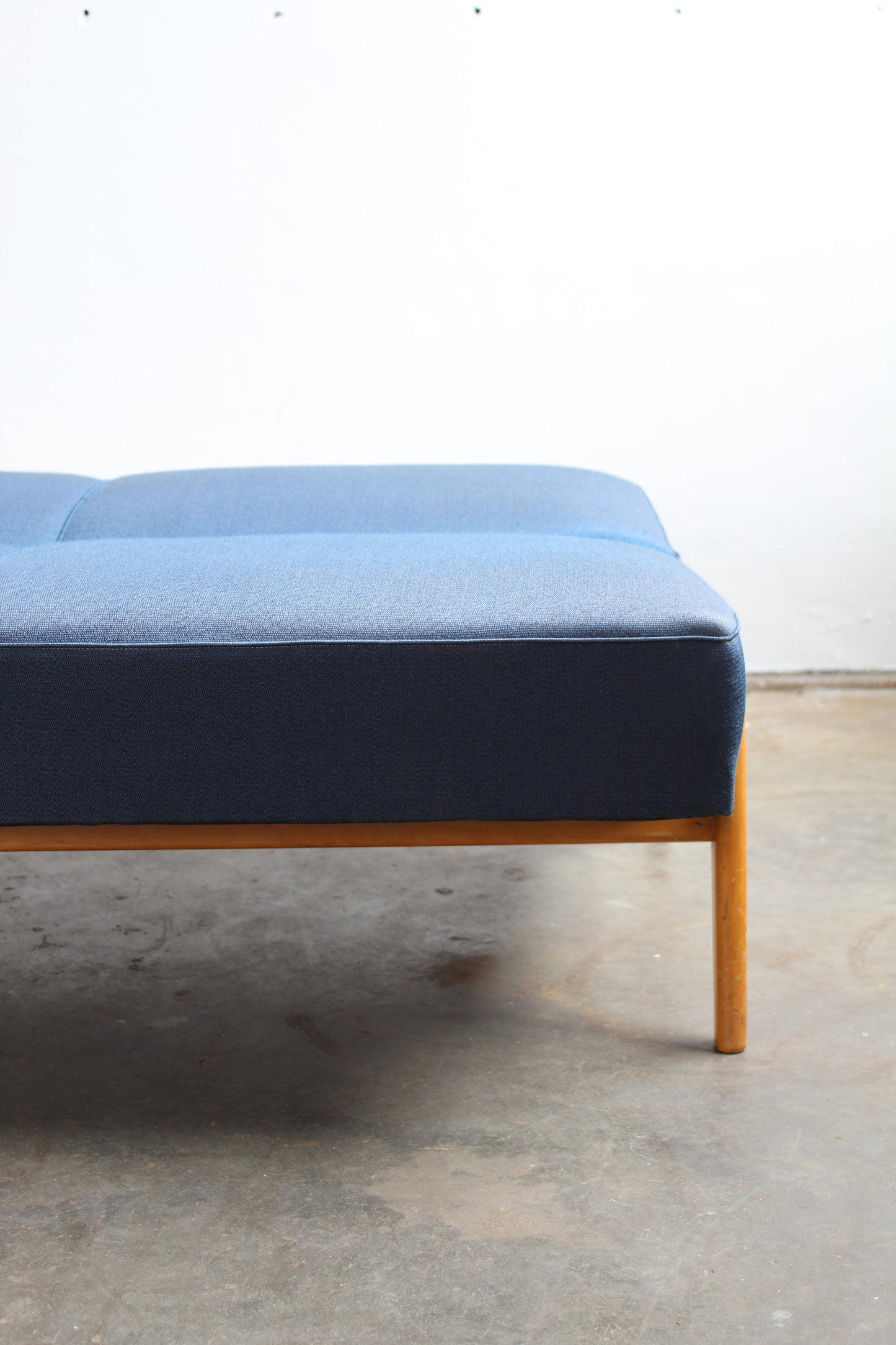 Vintage 3-zits-bank slaapbank jaren '60 blauw