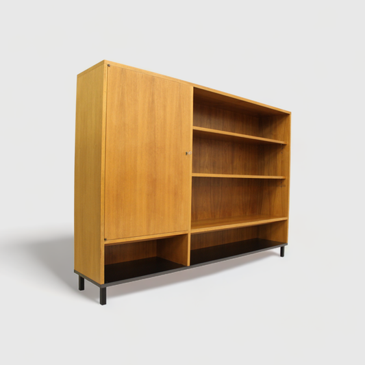 Vintage highboard, open cupboard - wood, 1960s