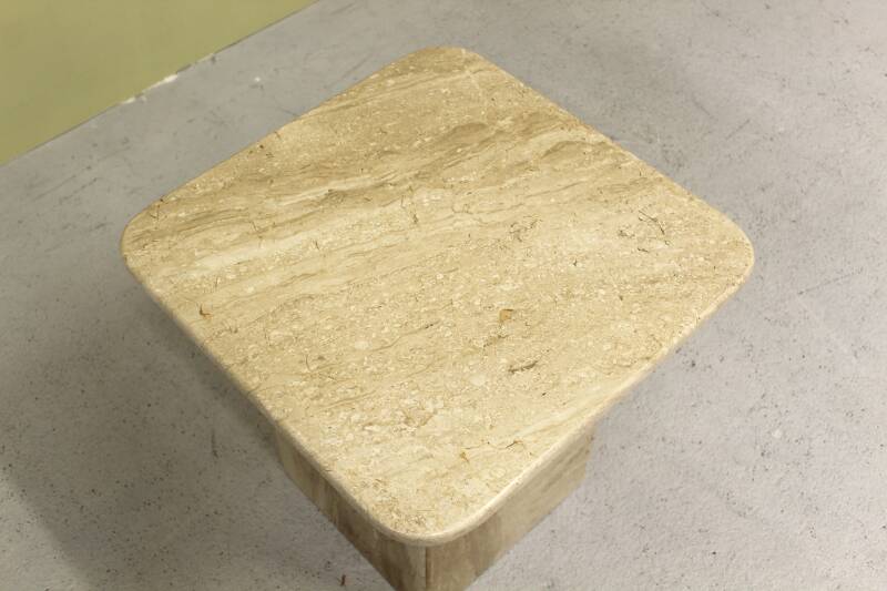 Vintage travertine side table | 00768