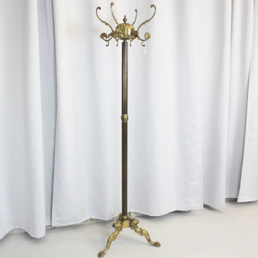 Vintage brass coat rack
