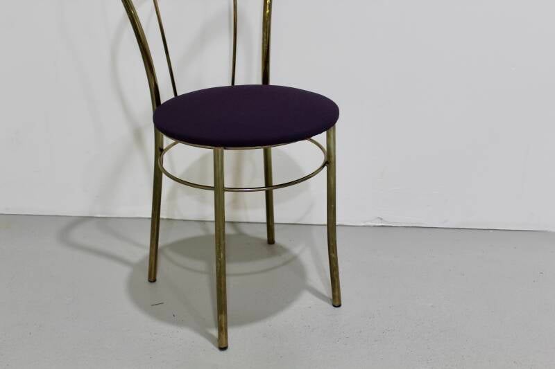Vintage Hollywood Regency stoel - messing, jaren '70