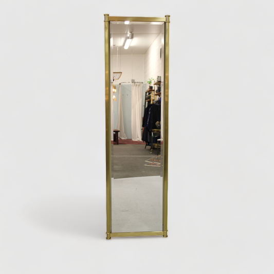 Vintage brass full length mirror | 00850
