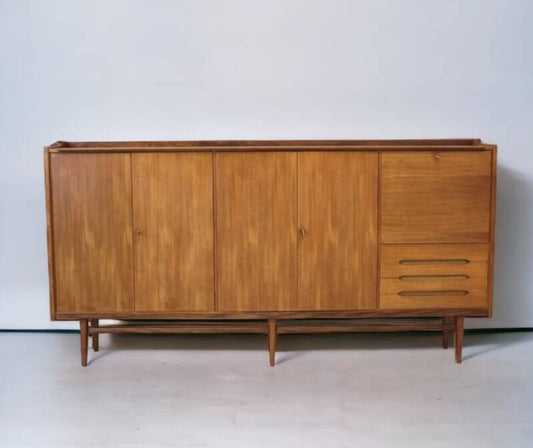 Vintage highboard, sideboard, filing cabinet Bartels Werke design - Teak wood, 1960s
