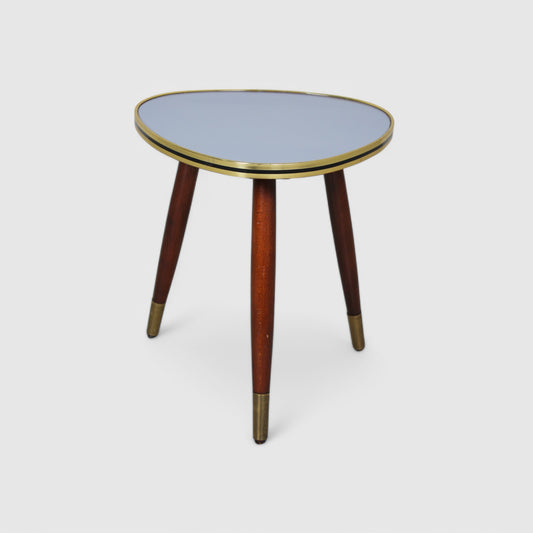 Vintage plantentafeltje, bijzettafel - jaren '60, blauw