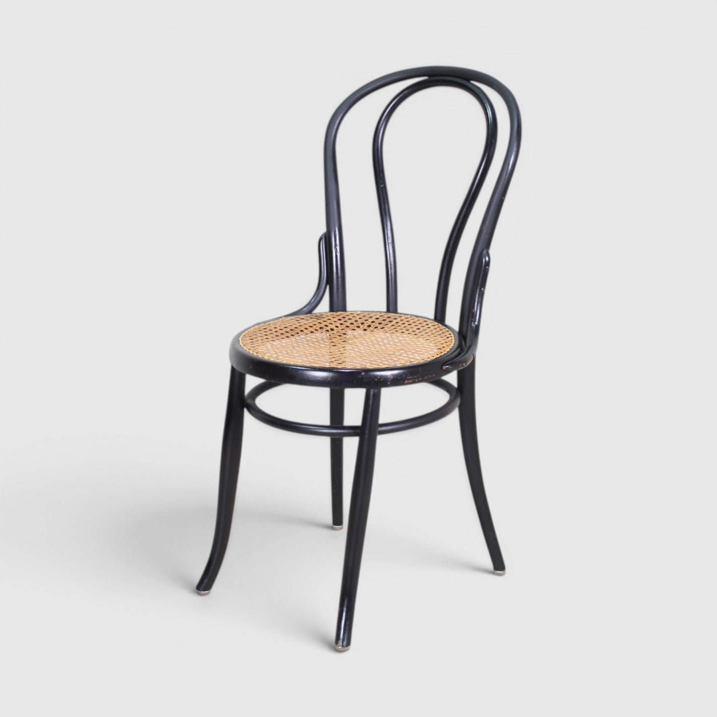Antieke Thonet bistrostoel No.14 jaren '20/'30 zwart