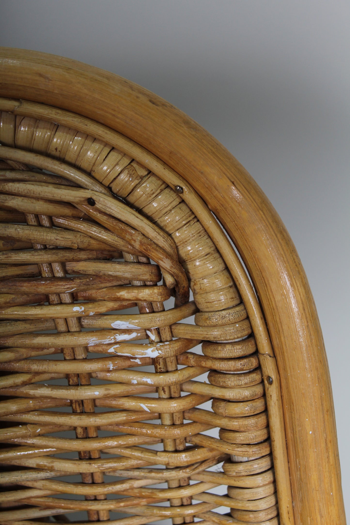 Vintage barkrukken rotan