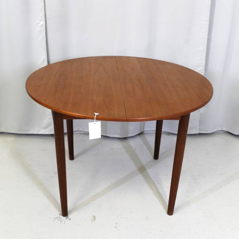 Vintage ronde eettafel (uitschuifbaar)