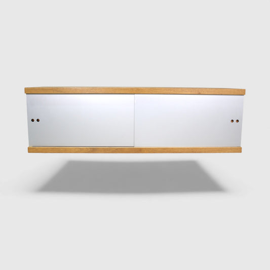 Vintage grijze zwevende kast