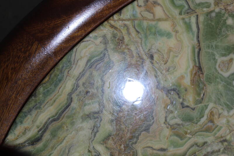 Vintage onyx salontafel - Hohnert design, ovaal, jaren '70 | 01303