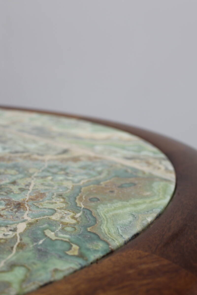 Vintage onyx salontafel - Hohnert design, ovaal, jaren '70 | 01303