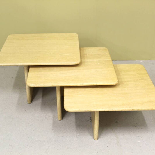 Vintage travertine coffee tables