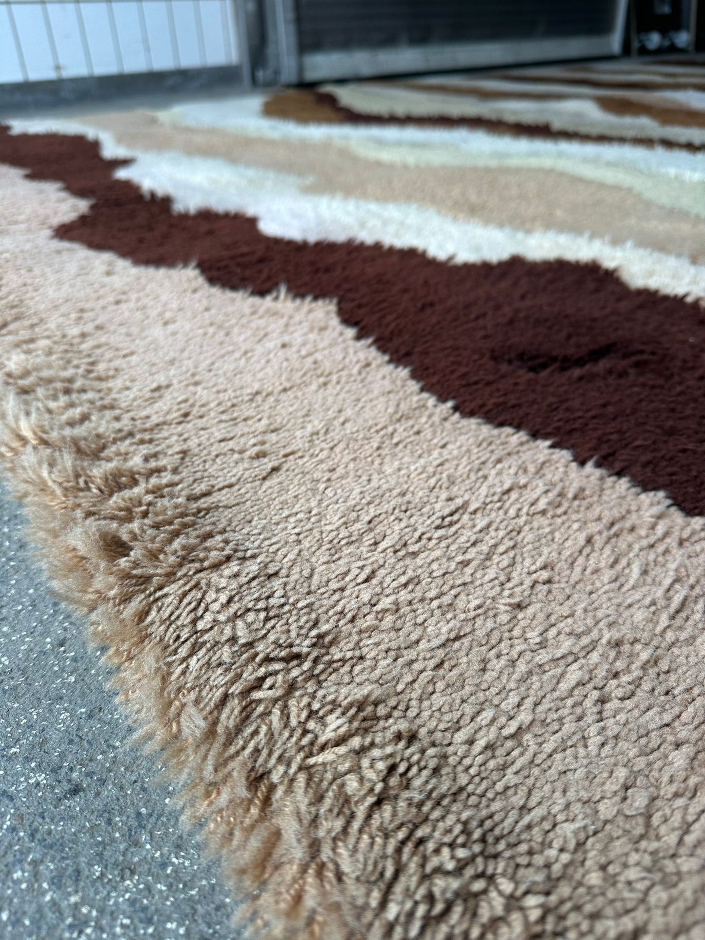 Vintage jaren '70 vloerkleed 4 x 3 meter