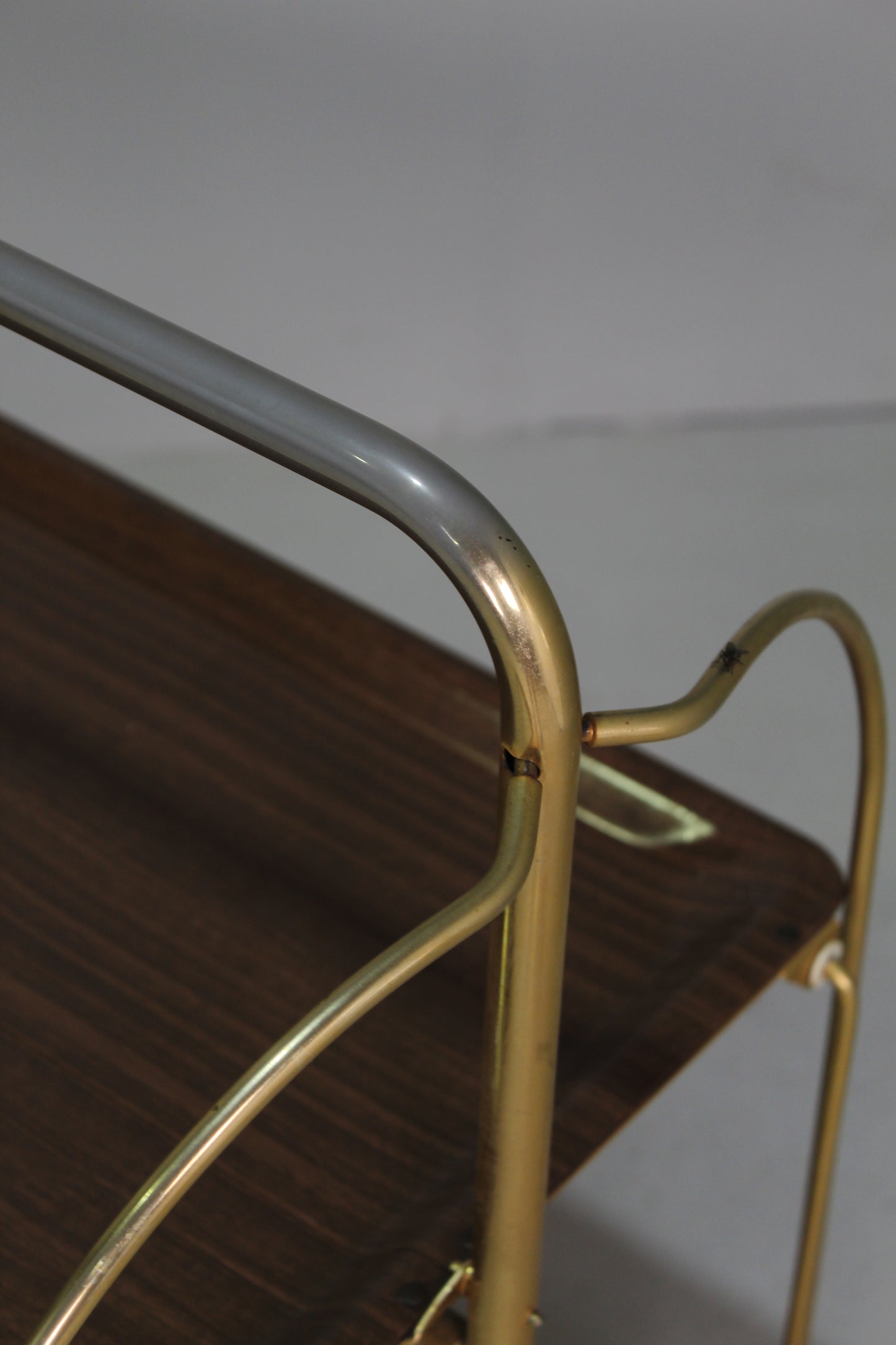 Vintage serveerwagen, barcart - inklapbaar, jaren '70