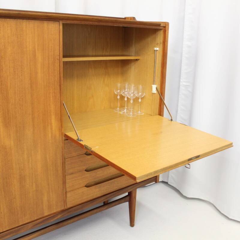 Vintage highboard, sideboard, filing cabinet Bartels Werke design - Teak wood, 1960s