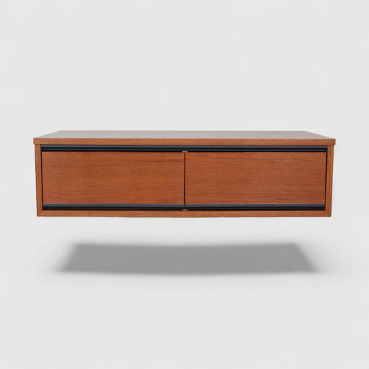 Vintage set zwevende kast, consoletafel