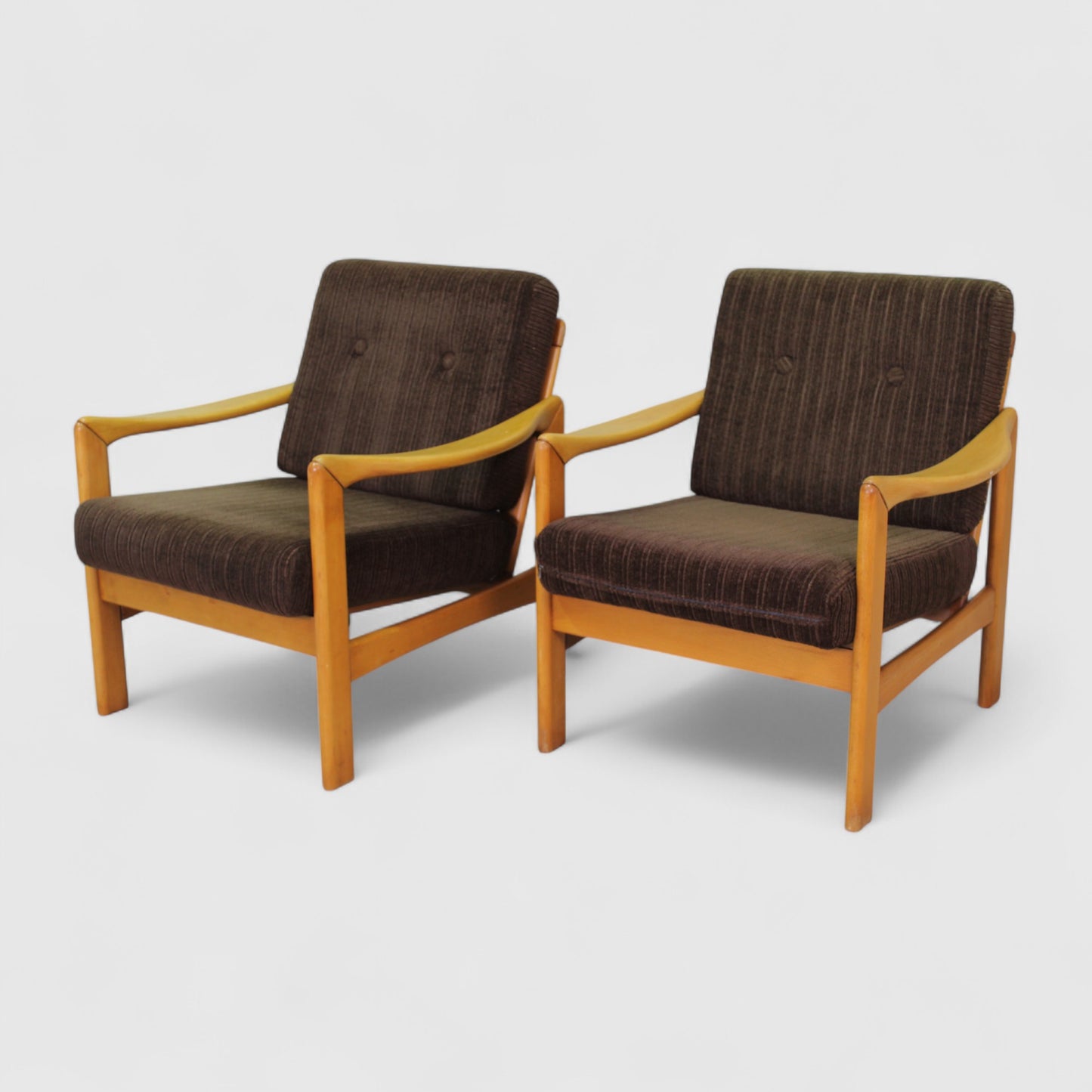 Vintage fauteuil - jaren '60, bruin