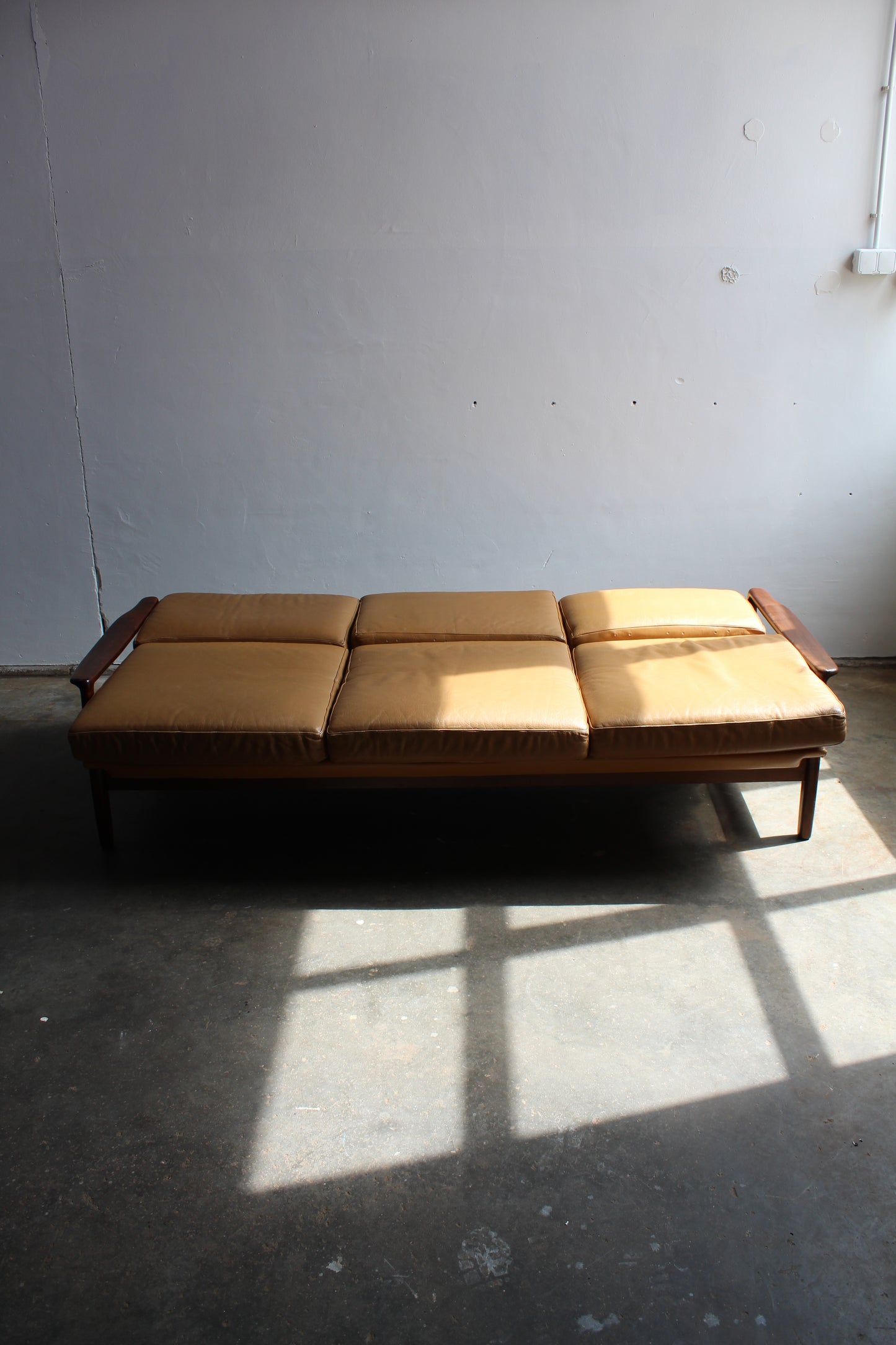 Mid century 3-zits-bank slaapbank