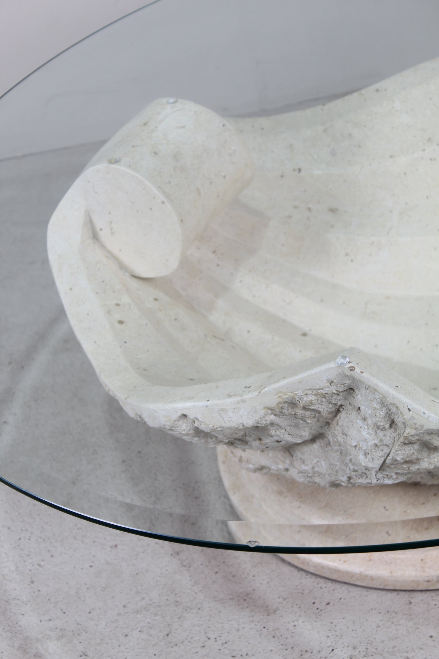 Vintage schelpsalontafel Magnussen Ponte