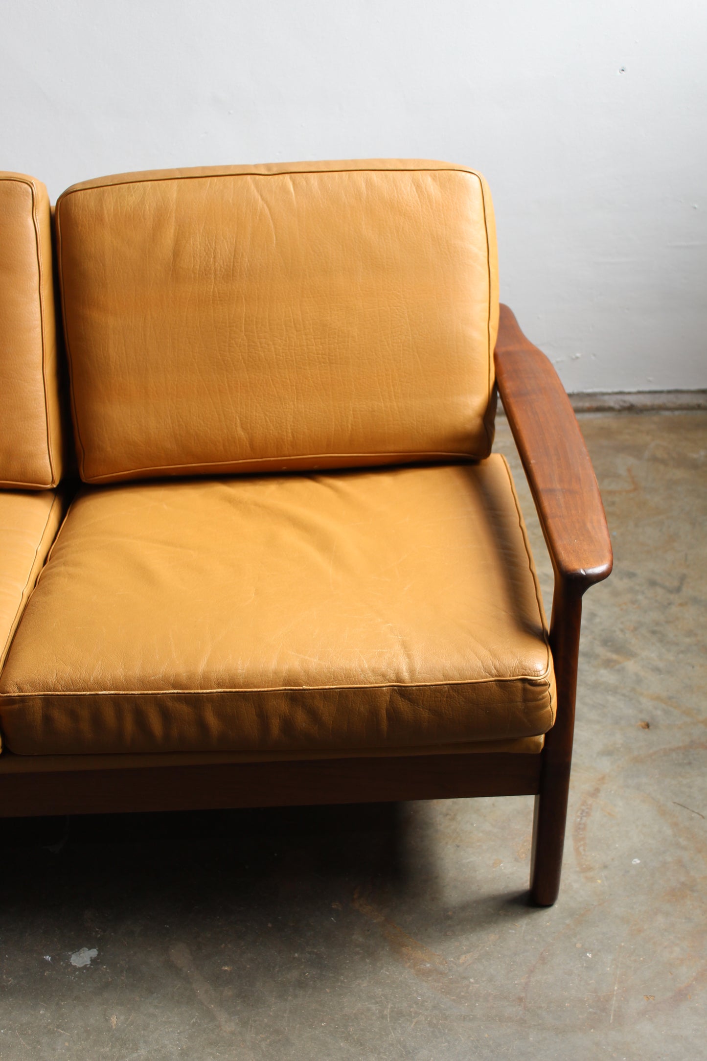 Mid century 3-zits-bank slaapbank