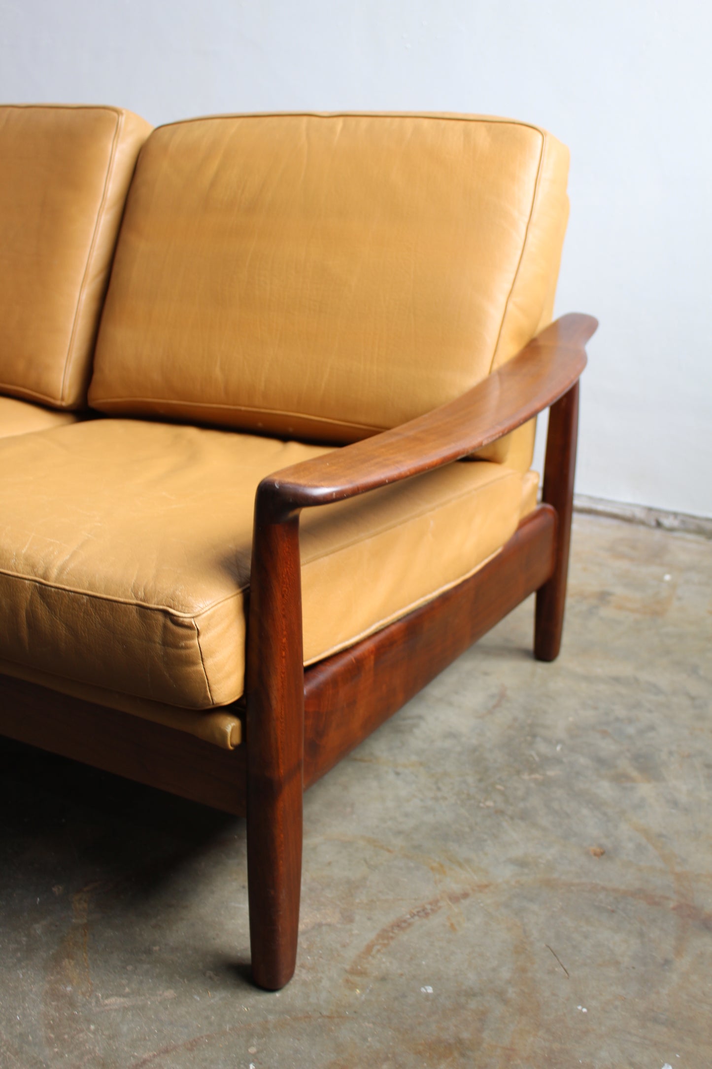 Mid century 3-zits-bank slaapbank