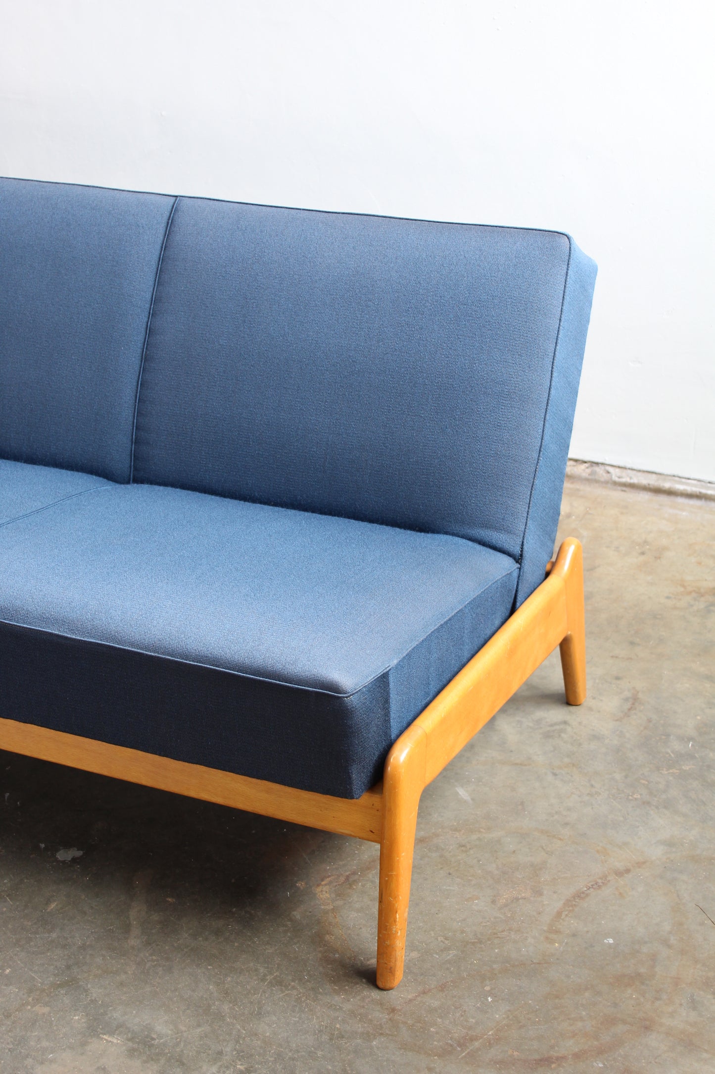 Vintage 3-zits-bank slaapbank jaren '60 blauw