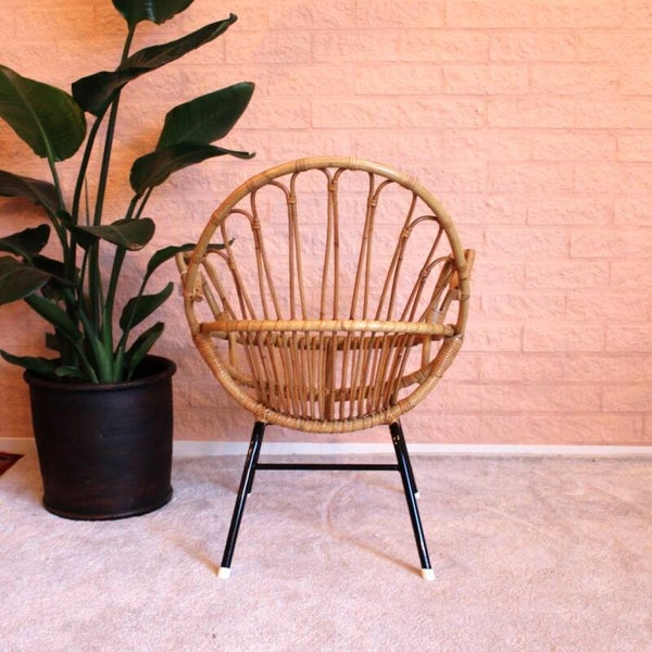 Vintage Rattanstuhl Rohé Noordwolde