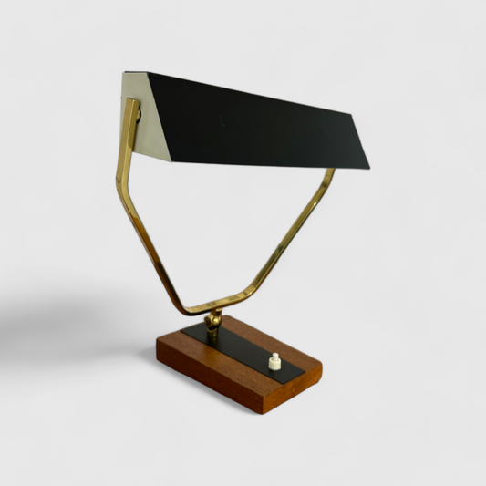 Vintage table lamp, notary lamp - 1950s, brass | 01206