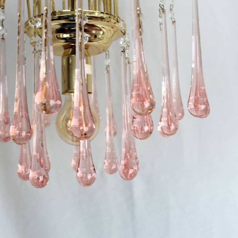 Vintage Tropfenlampe - rosa