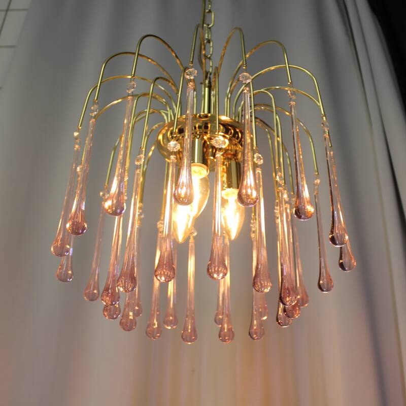 Vintage Tropfenlampe - rosa