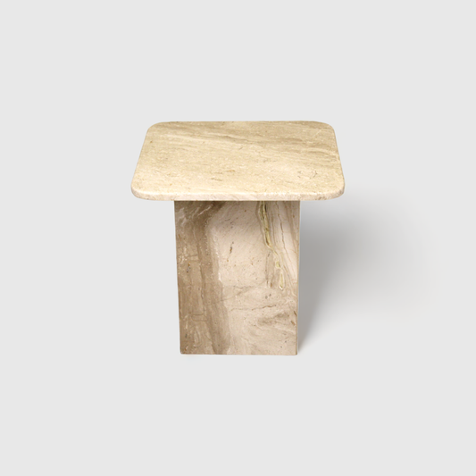 Vintage travertine side table | 00768