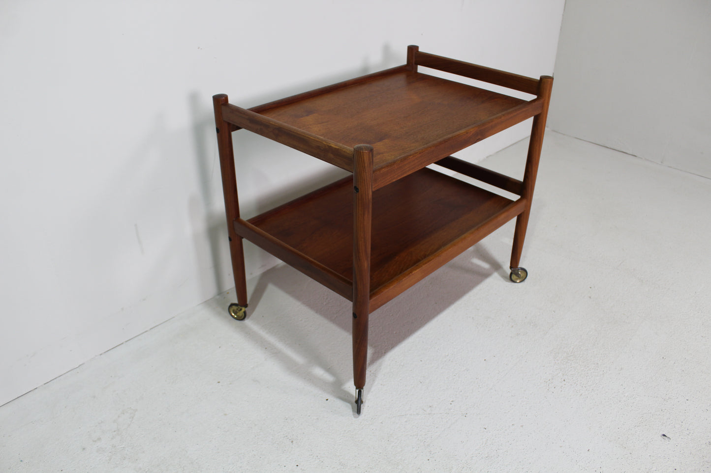 vintage serveerwagen - hout, jaren '60