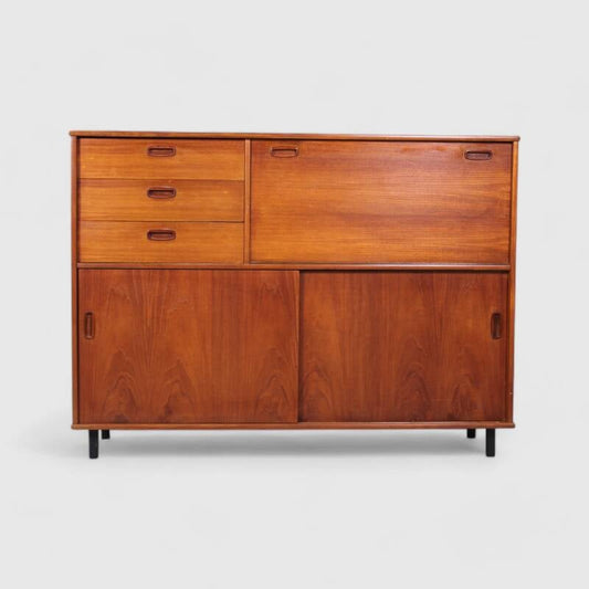 Vintage wandkast, sideboard, - jaren '60, teak | 01484