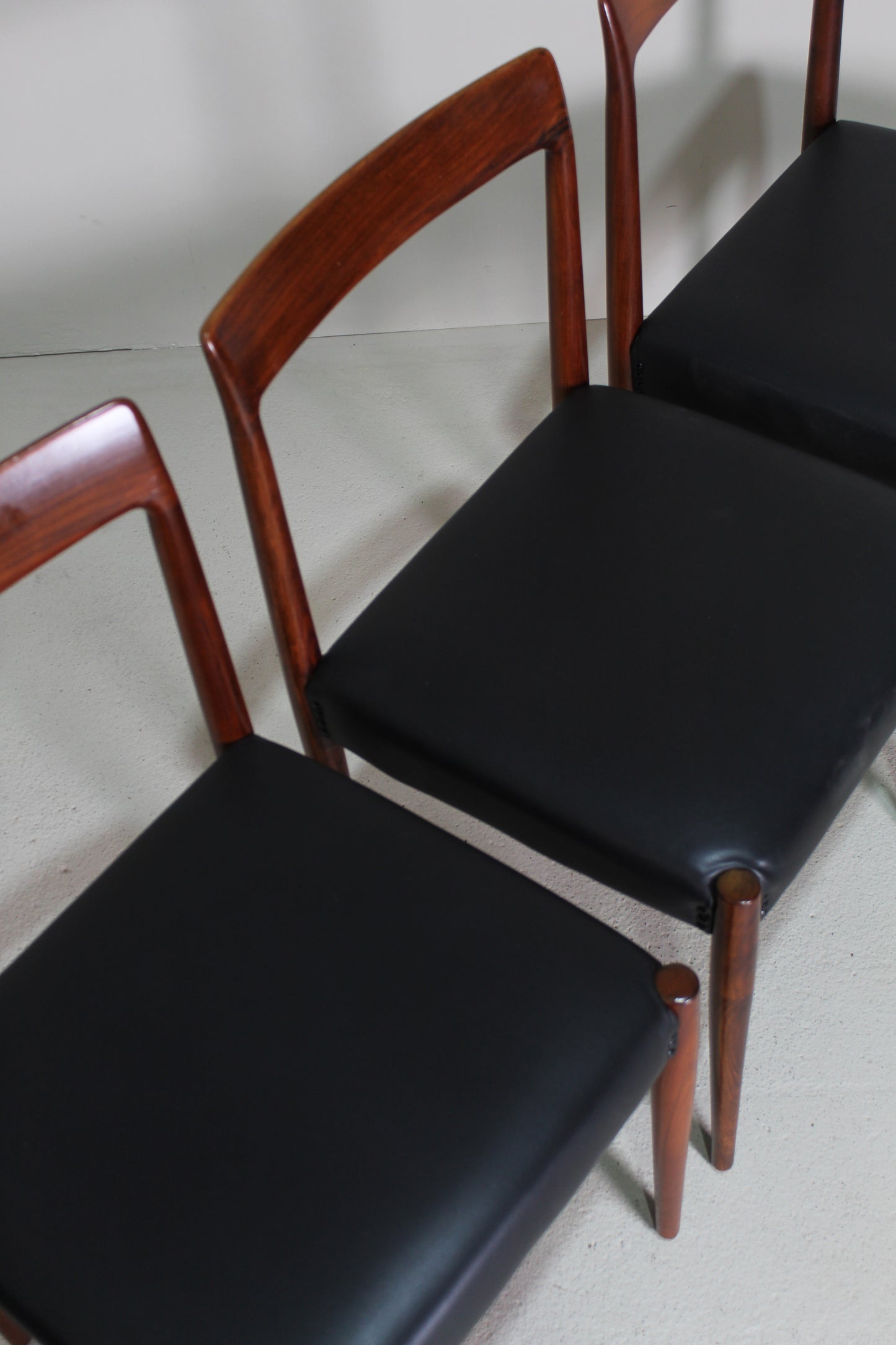6x Vintage design eetkamerstoelen Lubke