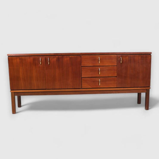 Vintage Sideboard - 70er Jahre, goldene Griffe