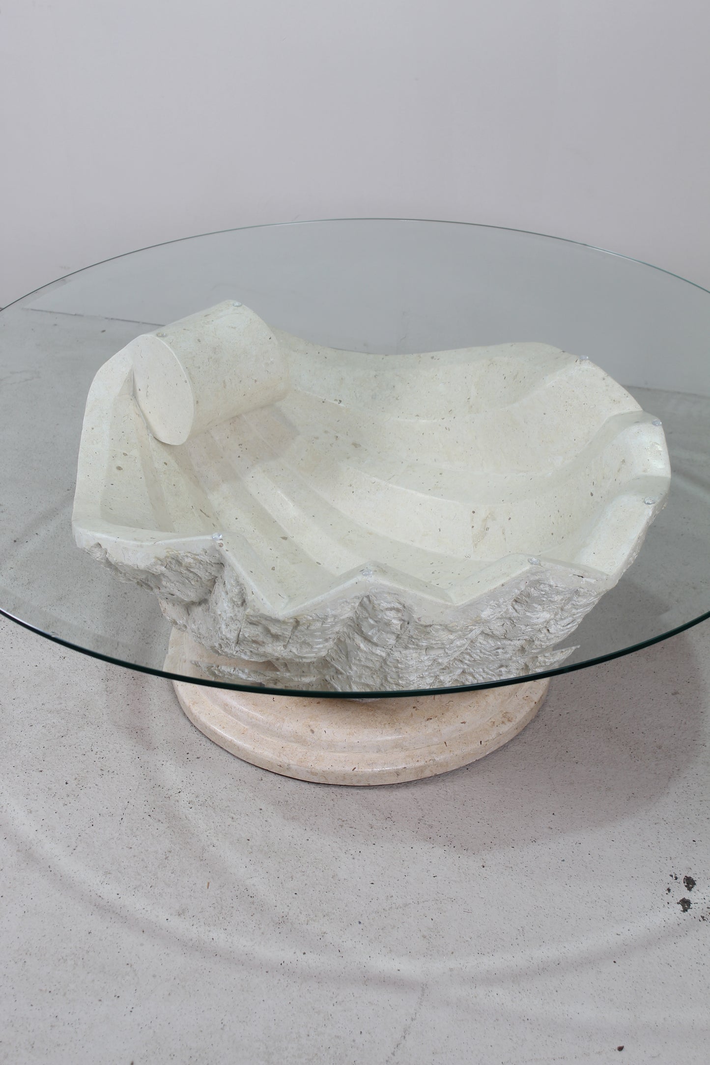 Vintage schelpsalontafel Magnussen Ponte