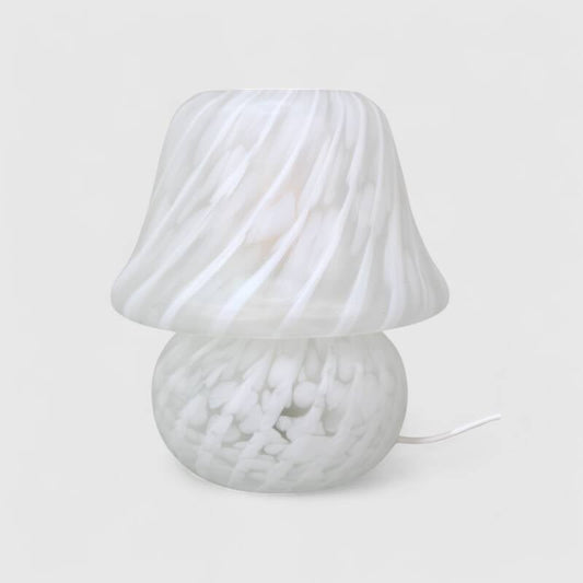 Vintage Mushroom lamp - Hustad Leuchte, wit glas, jaren '70  | 01482