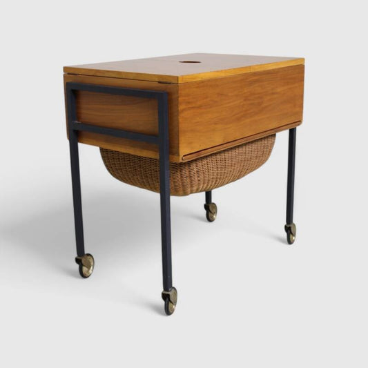 Vintage Zweeds naaikastje, bijzettafel | 01533