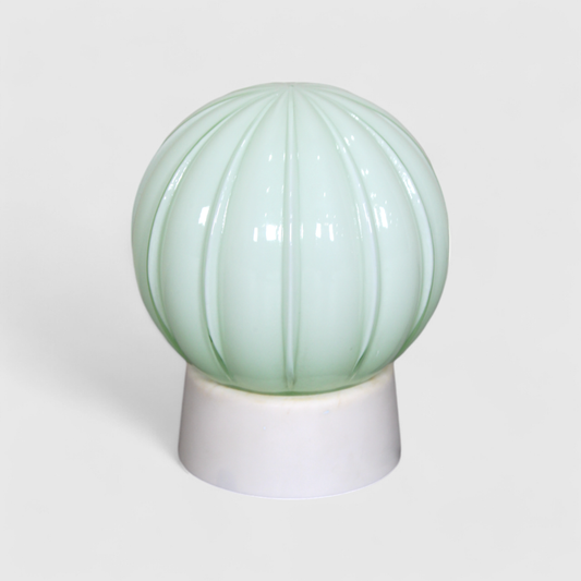 Vintage Thabur plafondlamp, plafonnière - groen, art deco | 01355 — Zonder Snoer