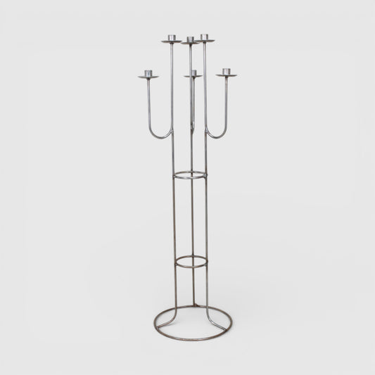 Vintage vloerkandelaar, kaarsenstandaard