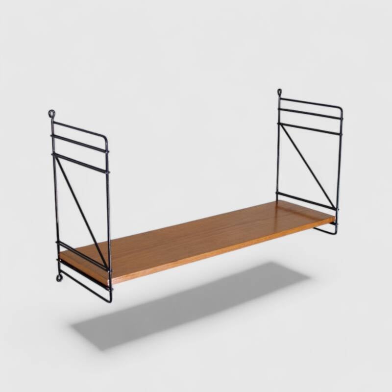 Vintage houten wandschap, wandrek – jaren ’60 | 01387