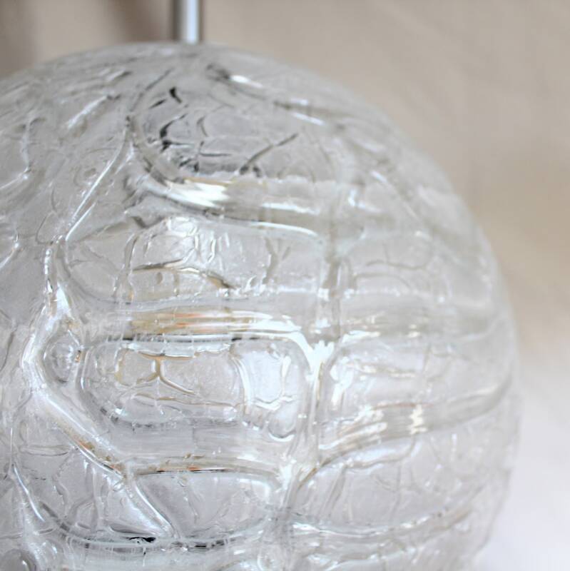 Vintage DORIA hanglamp - iceglass L