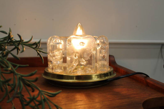 Vintage Doria Lampe - Eisglas