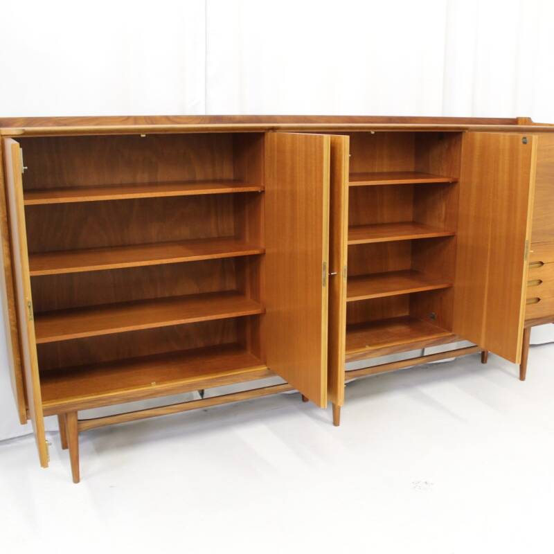 Vintage highboard, sideboard, filing cabinet Bartels Werke design - Teak wood, 1960s